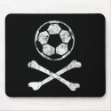 Soccer Ball with Crossbones mousepad