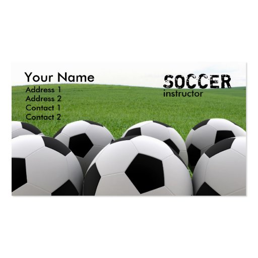 Soccer Balls Business Card (front side)