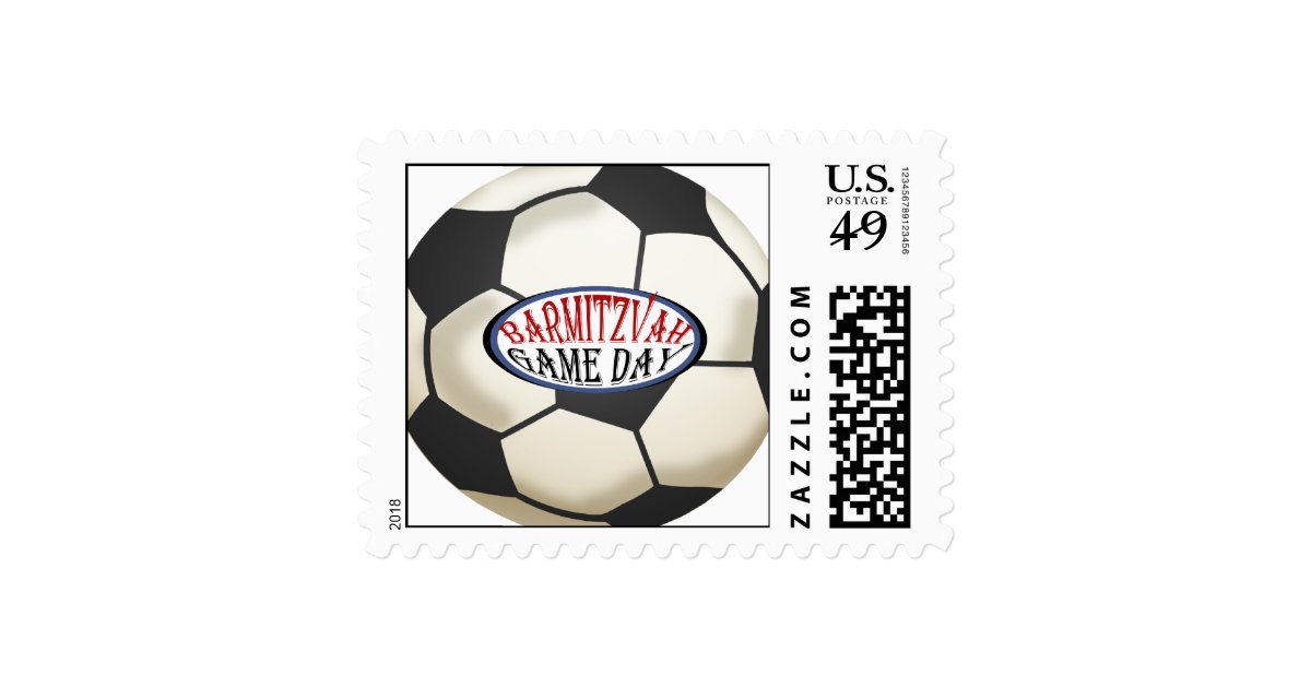 Soccer Bar Mitzvah Postage Stamp Zazzle