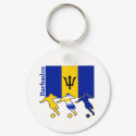 Soccer Barbados keychains