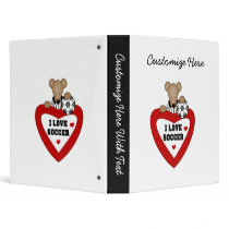 Soccer Bear T-shirts and Gifts Vinyl Binder