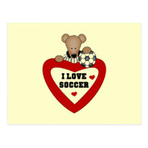 Soccer Bear T-shirts and Gifts Postcard