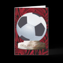 Soccer Best Coach Award Card