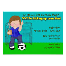 Soccer Birthday Party Announcements