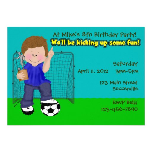 Soccer Birthday Party Announcements