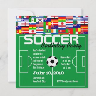 Soccer Birthday Party Invitation invitation