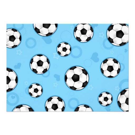 Soccer Birthday Party Invitation Blue