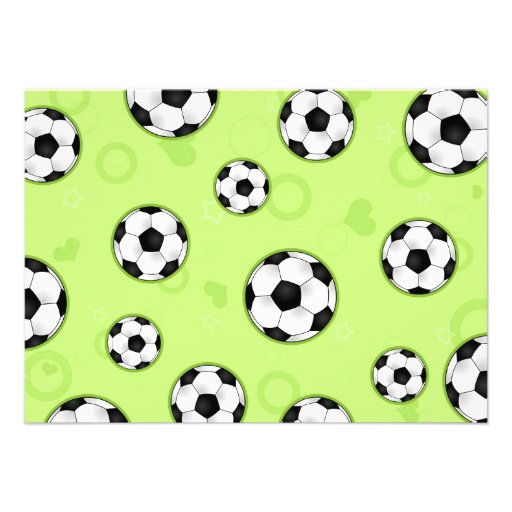 Soccer Birthday Party Invitation Green