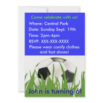 Soccer Birthday Party Invite