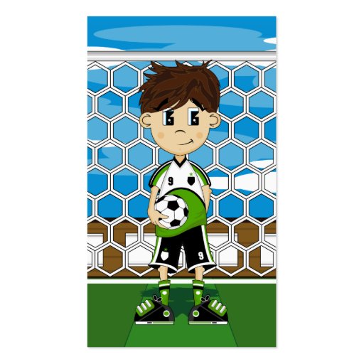 Soccer Boy Bookmark Business Card Templates (front side)