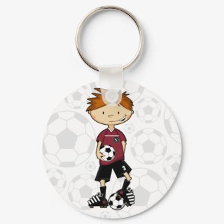 Soccer Boy Keychain keychain