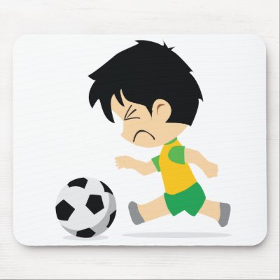 Soccer Boy Mouse Pads