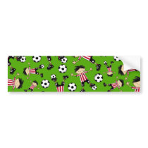 Soccer Boy Pattern Bumper Sticker bumper stickers