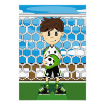 Soccer Boy RSVP Card Personalized Invites