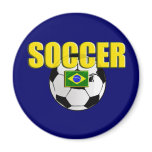 Soccer brazil logo soccer ball gift flag magnets