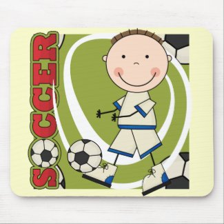 SOCCER - Brunette Boy tshirts and Gifts mousepad