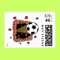 Soccer burst postage stamps by sports_tshirts Soccer burst postage stamps