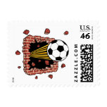 Soccer burst postage stamps