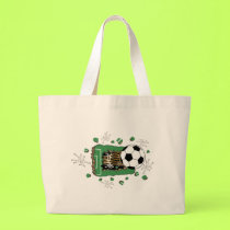 Soccer burster totebag by sports_tshirts Soccer burster totebag