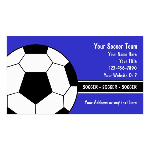 Soccer Business Cards (front side)