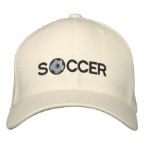 Soccer Cap embroidered hats by Ricaso_Graphics Soccer Cap embroidered hats