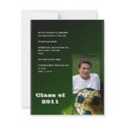 Soccer Celebration on Green Graduation Custom Announcement
