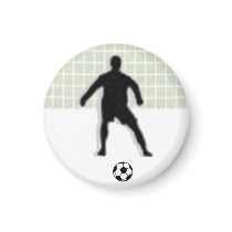 Soccer Chess TAG Goalkeeper (King) - White-L Fridge Magnet