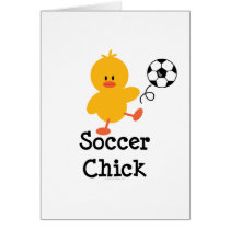 Soccer Chick Greeting Card cards
