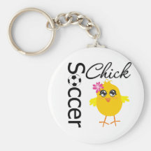 Soccer Chick Keychain