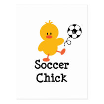 Soccer Chick Postcard postcards