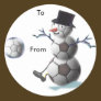 Soccer Christmas Holiday Gift Stickers