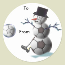 Soccer Christmas Holiday Gift Stickers stickers