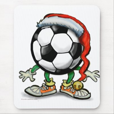 Soccer Christmas mousepads