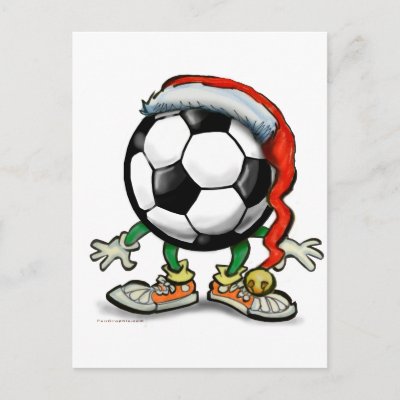 Soccer Christmas postcards