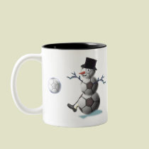 Soccer Christmas Snowman mugs