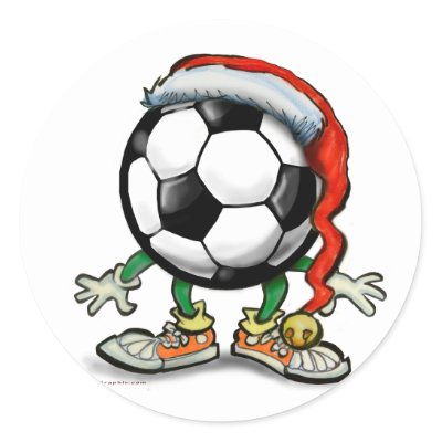 Soccer Christmas stickers