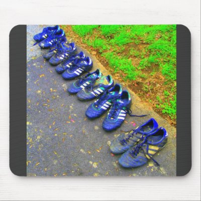 soccer cleats. soccer cleats mouse pads by