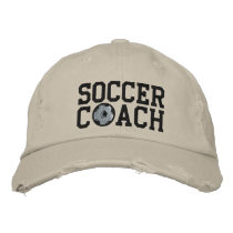 Soccer Coach Cap embroidered hats by Ricaso_Graphics Soccer Coach Cap embroidered hats