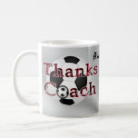 Soccer Coach Gifts Thank You MUG Coffee Mug