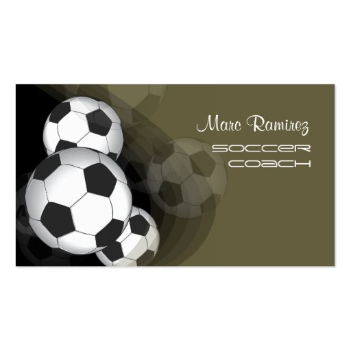 Soccer coach or soccer moms calling cards business card (front side)