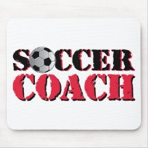 Soccer Coach (red) Mousepads