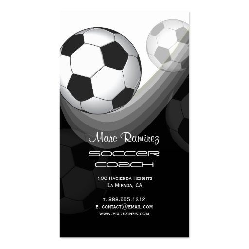 Soccer coach/soccer moms calling cards business card templates (back side)