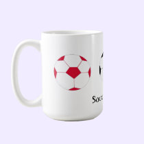 Soccer Coach - Three Colorful Soccer Balls mugs