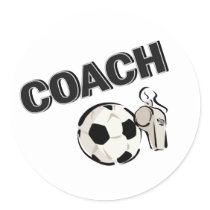 Soccer Coach (Whistle/Ball) stickers by CelebrationZazzle Soccer Coach (Whistle/Ball) stickers