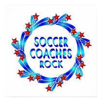 Soccer Coaches Rock Red Stars Print