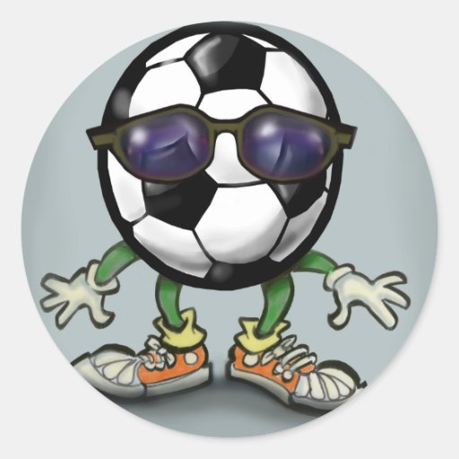 Soccer Cool Round Sticker