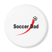 Soccer Dad (Rd/Blk) magnets