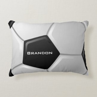 Soccer Design Accent Pillow
