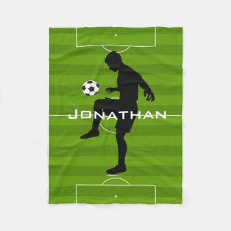 Soccer Design Fleece Blanket