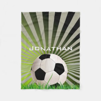 Soccer Design Fleece Blanket